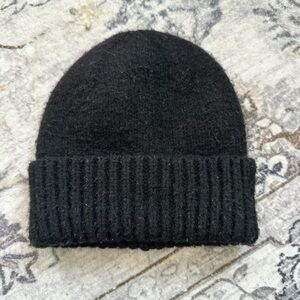 a new day Black Ribbed Knit Hat